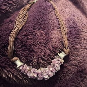 Elegant Purple Stone Necklace cold water creek